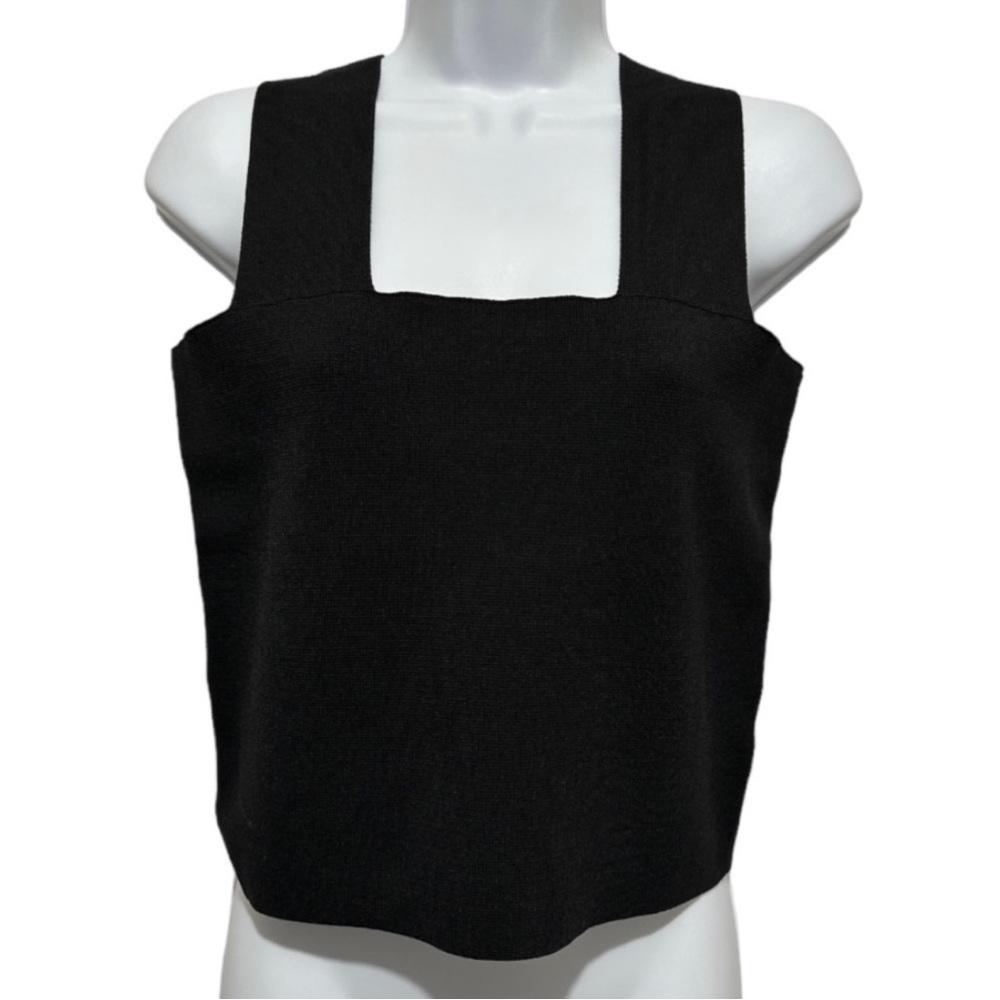 HOUSE OF HARLOW 1960 REVOLVE Wide Strap Compression Top in Black Size M